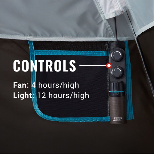 Coleman OneSource Rechargeable 4-Person Camping Dome Tent w/Airflow System & LED Lighting 2000035457
