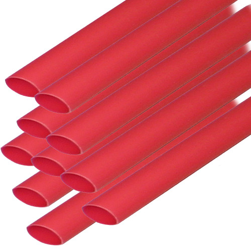 Ancor Heat Shrink Tubing 3/16" x 12" - Red - 10 Pieces 302624