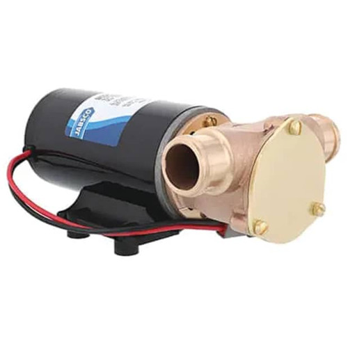 Jabsco Ballast SuperKing Flexible Impeller Pump, Deutsch Connector, 12V, 1-1/4 in Hose Barb, No Reversing Switch