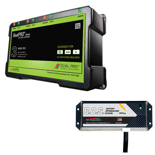 Dual Pro RS3 3 Bank Battery Charger w/ 2 Bank B.O.S. RS3/BOS12V2