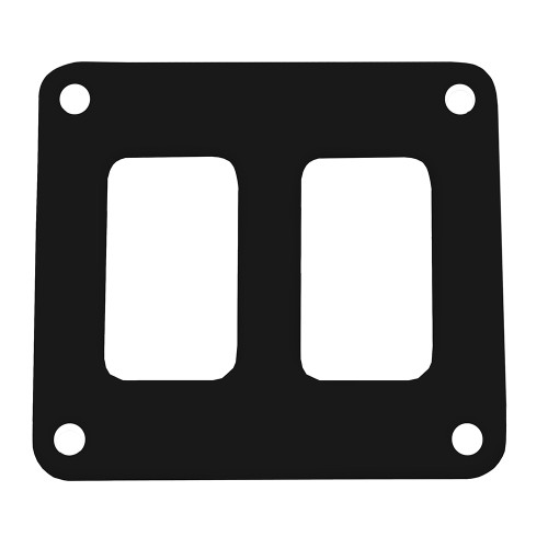 Pacer Switch Panel - 2 Switch & 1 Row - 3" x 2.75" - Black Powder Coated Aluminum PSC-21-BK