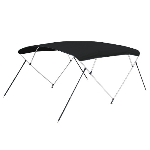 Carver 4 Bow 5487U Bimini Top with Boot - Black Acrylic A5487UB-02