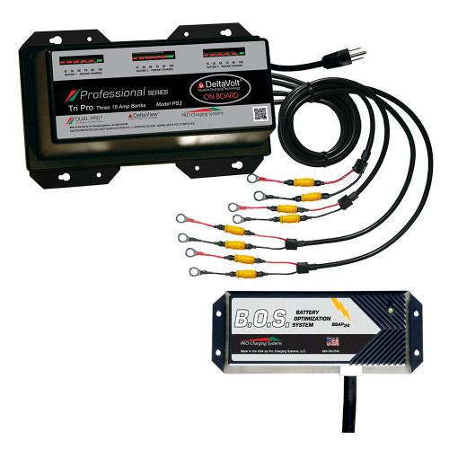 Dual Pro PS3 3 Bank Battery Charger w/3 Bank B.O.S. PS3/BOS12V3 - Apollo Lighting