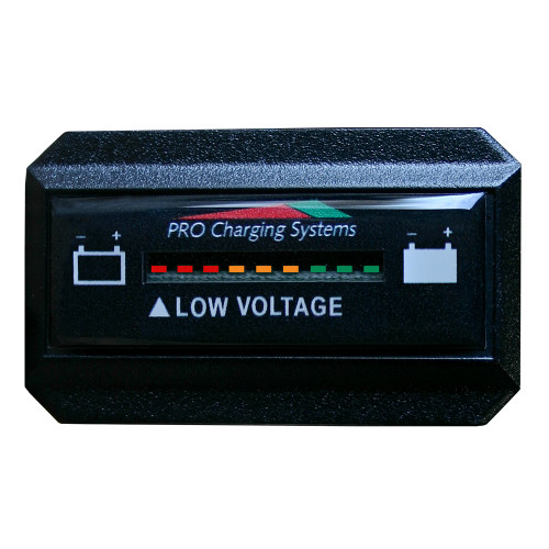 Dual Pro Battery Fuel Gauge - DeltaView® Link Compatible - Rectangle - 12V System (1-12V Battery, 2-6V Batteries) BFGWOVR12V