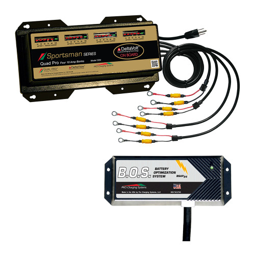 Dual Pro SS4 4 Bank Battery Charger w/3 Bank B.O.S. SS4/BOS12V3
