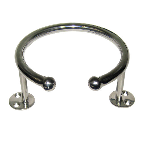 Whitecap Top Mount Ring SS Cup Holder - 1-Drink - Base Mount S-3516