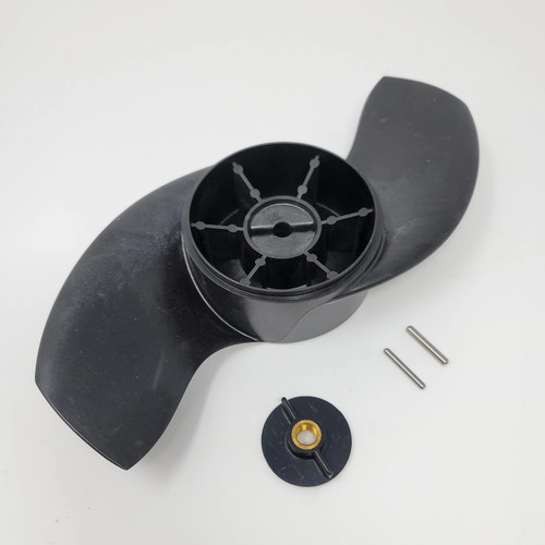 MotorGuide Katana 2-Blade Weedless Trolling Motor Propeller, For MotorGuide 3.5 in Hub Trolling Motors, 10.25 in Diameter, Engineered Polymer, Includes Prop Pin Nut Washer