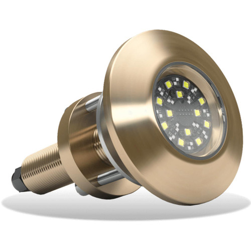 Lumishore SUPRA THX404 Thru-Hull Underwater LED Light, Dual-Color Blue/White, 8150 lm, 10.5-31V, IP68, External Driver