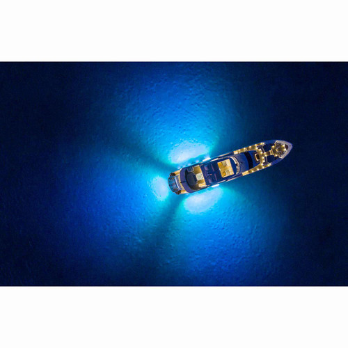 Lumishore EOS TIX1604 Thru-Hull Underwater LED Light, Interchangeable, RGBW, 20-31V DC, IP68, 17,500 Lumens, 110 Degree Beam, Marine Bronze Body