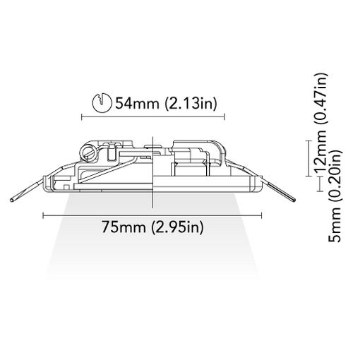 BCM - Orlando 75 Downlight - 2W, 8-32V, IP66, Opal Screen, Wide Beam - Apollo Lighting