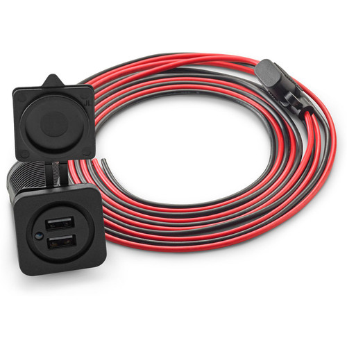JL Audio Panel-Mount USB-C/USB-A Charging Jack, 5V/2.1A