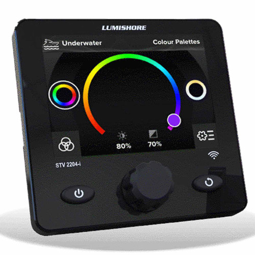 Lumishore EOS-LUX-SUPRA STV 2204i Lighting Control Display, For Lumi-Link Command Center, 3.5in LCD Touchscreen, Rotary Dial, IP68, 10.5-31V