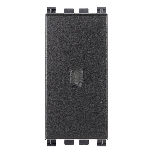 Vimar Arke Axial 1-Way Switch, Single Pole, 16AX, 250V AC, Illuminable, 2-Module, Grey