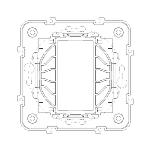 Vimar Eikon 1-Module Mounting Frame, No Screws, For 60 mm or 56 x 56 mm Boxes