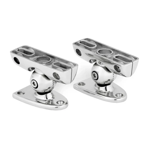 JL Audio Mount Fixture for Enclosed Tower Speaker, For ETXv3 Enclosures, Marine-Grade Aluminum, Clear Anodized Finish, Sold in Pairs