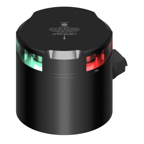 Lopolight Tri-Color LED Navigation Light, 2NM, 10-32VDC, IP68 POM Base, Connector, Horizontal Mount
