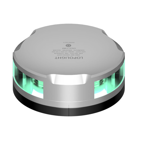 Lopolight 360° Green Navigation Light, 2nm, Horizontal Mount, IP68