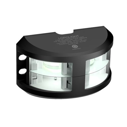 Lopolight Series 200-024 180 Deg White LED Navigation Light, 2NM, Vertical Mount, For Vessels Under 50m, 10-32VDC, IP68, COLREG72, USCG - Apollo Lighting