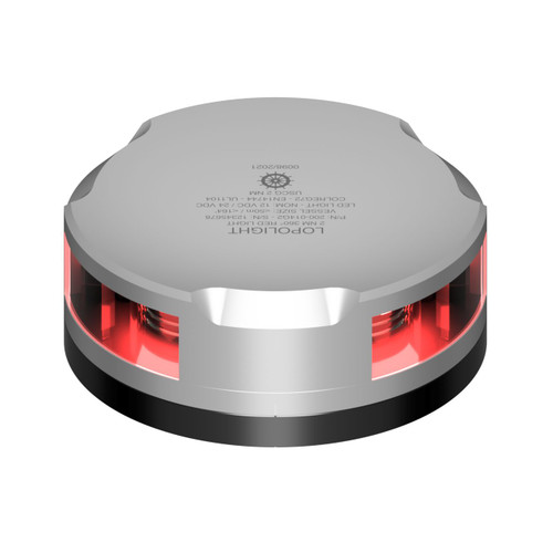 Lopolight 201-014 2NM 360° Red Navigation Light, Flat Base, 10-32VDC, IP68