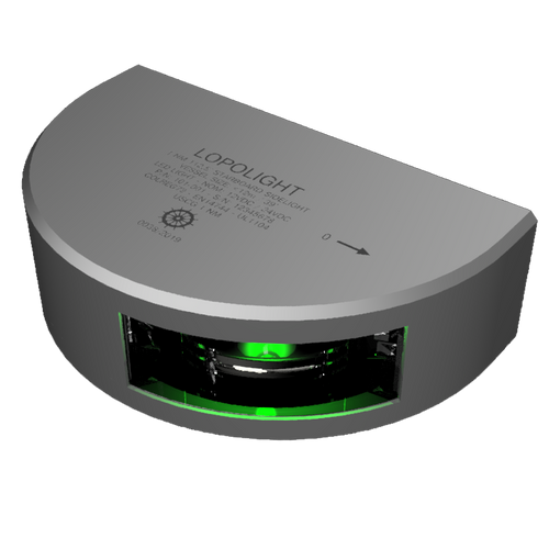Lopolight Starboard LED Sidelight, 1NM, Vertical Mount, 10-32V, IP68, Under 12m Vessels - Apollo Lighting