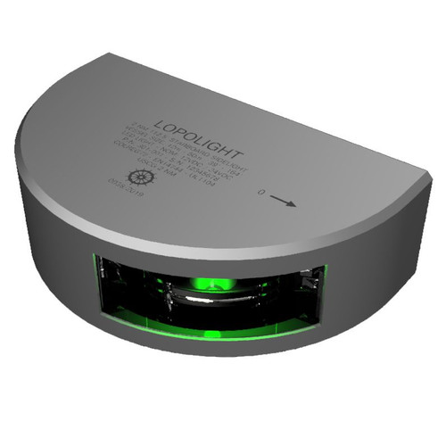 Lopolight Series 301-001 Starboard Sidelight, 2NM, 10-32V, IP68, Vertical Mount, LED