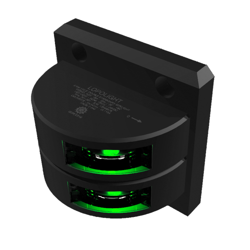 Lopolight Starboard Sidelight, 3 NM, 112.5°, Vertical Mount, 10-32V DC, IP68, COLREG72, USCG