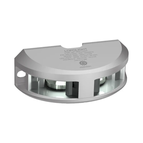 Lopolight 200-024 180 Deg White Navigation Light, 2NM, Vertical Mount, 10-32VDC, IP68