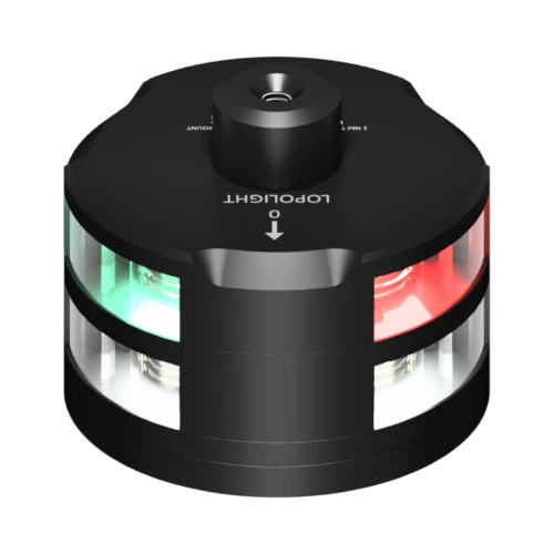 Lopolight Tri-Color/Anchor Navigation Light, Illuminated Windex Mount, 1NM, 10-32VDC, IP68, FB Flat Base
