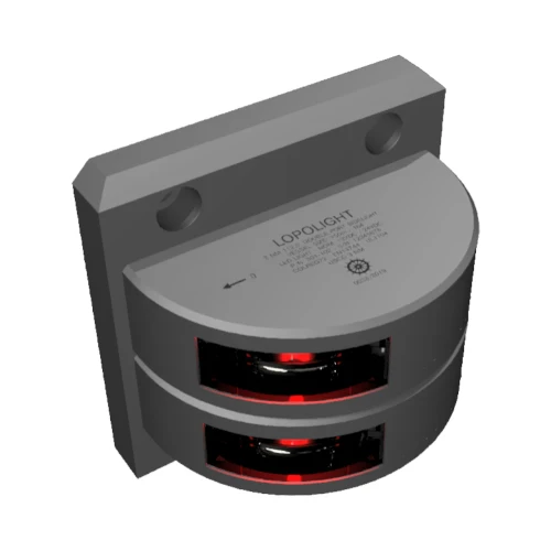 Lopolight 301-102 Series LED Port Sidelight, 3 NM, Vertical Mount, 10-32VDC, IP68, 6m Cable