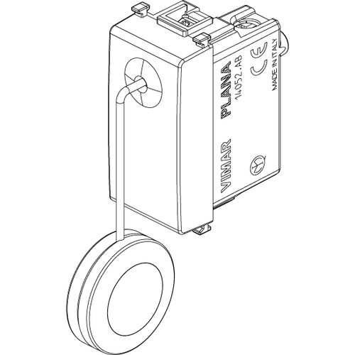 Vimar Plana Pull-Cord Push Button, 1P NO, 10A, 250V, 1.5 m Cord