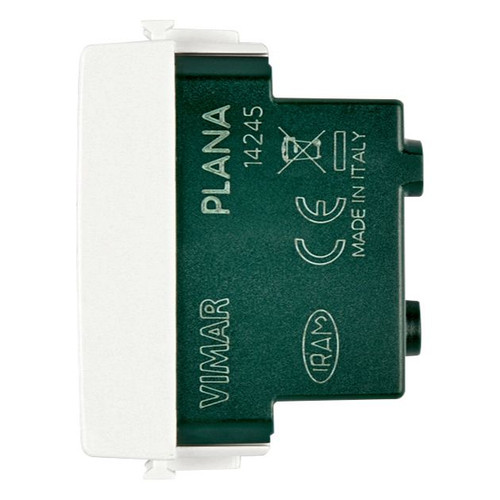 Vimar Plana 2P+E USA Socket Outlet, 15A 127V, Flush-Mounted, IP20