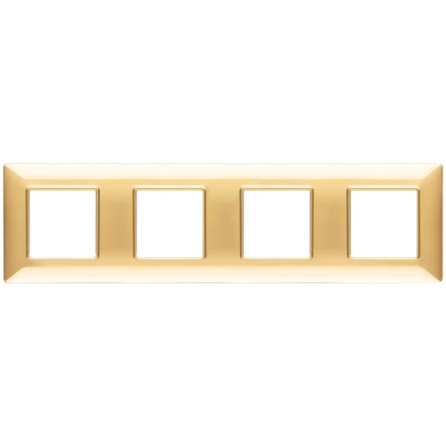 Vimar Plana 8-Module (2+2+2+2) Cover Plate, 71mm Center Distance, 293 x 80mm, Halogen-Free Technopolymer, Clamp Mounting, IP00