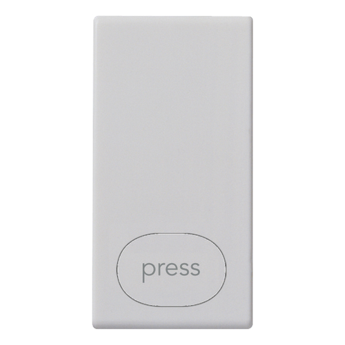 Vimar Plana 1M Interchangeable Button, Single Rocker, IP40, Lightable, Halogen-Free Thermoplastic