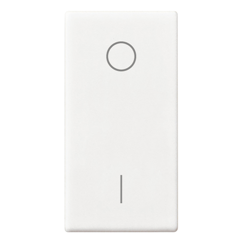 Vimar Plana 1M Interchangeable Button, Single Rocker, IP40, Lightable, Halogen-Free Thermoplastic