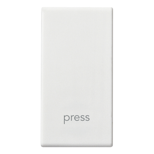 Vimar Plana 1M Interchangeable Button, Single Rocker, IP40, Lightable, Halogen-Free Thermoplastic