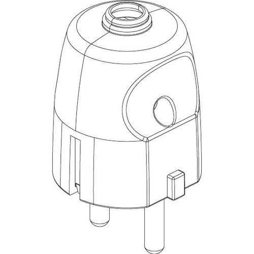 Vimar Supernova German/French S31 2P+E Axial Plug, 16A, 250V, IP20, Screwed Terminal - Apollo Lighting