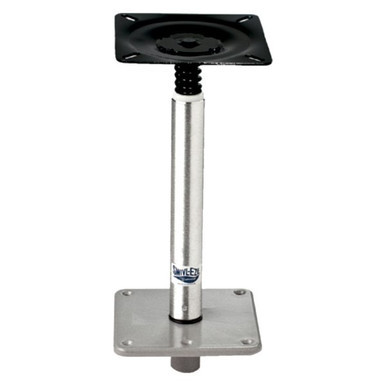 Attwood Marine Boat Seat Pedestal Set, Lock'N-Pin, Non-Threaded, 3/4 in Pin, 11 in Post, 7 x 7 in Stainless Steel Base