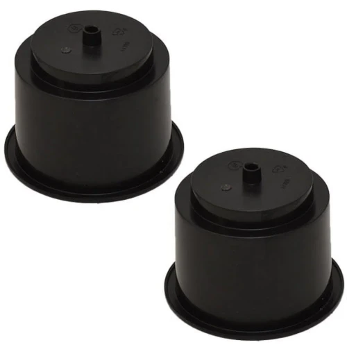 Attwood Marine Flush Mount Cup Holder, 3 3/4 in Cutout, 3 1/8 in Deep, Self-Draining, Black Polymer