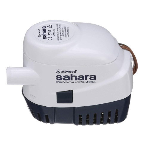 Attwood Marine Sahara S750 Automatic Bilge Pump, 750 GPH, 12V, 3/4 in Outlet