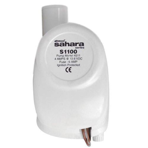 Attwood Marine Sahara S1100 Automatic Bilge Pump, 12V, 1100 GPH, 1-1/8 in Outlet