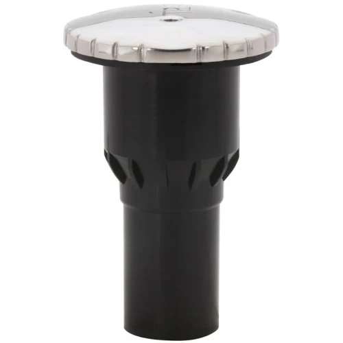 Attwood Marine Plastic Waste Deck Fill, For 38mm Hose, Scalloped Stainless Steel Cap