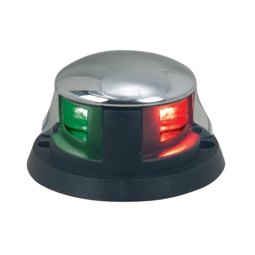 Perko 0647 Bi-Color LED Navigation Light, 12V, 2NM, Horizontal Mount, Chrome-Plated Zinc