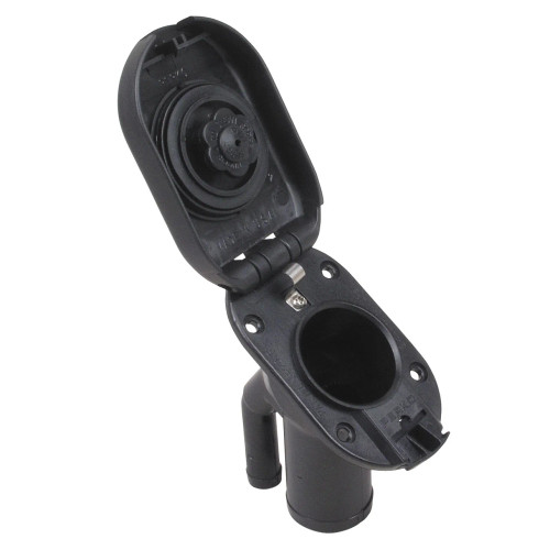 Perko 1318 Gas Fill/Tank Vent, 1-1/2 in Hose, 5/8 in Vent, 35° Angled Neck, Black Polymer - Apollo Lighting