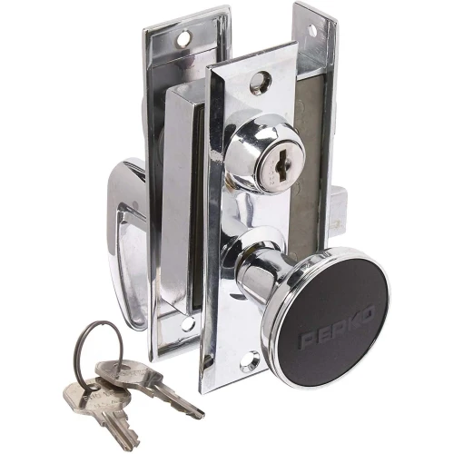 Perko 927 Mortise Lock Set with Bolt, Chrome Plated Zinc Alloy, 1 to 1-3/8 in Door Thickness