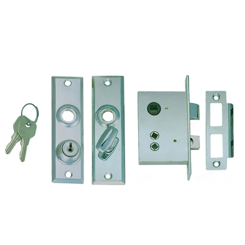 Perko 927 Mortise Lock Set with Bolt, Chrome Plated Zinc Alloy, 1 to 1-3/8 in Door Thickness