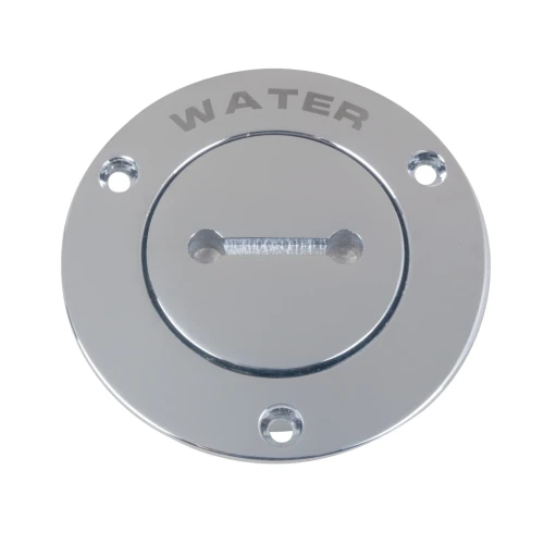 Perko 0528 Water Deck Fill, 1-1/2 in Pipe, Chrome-Plated Bronze, 3-5/8 in Flange, Key and O-Ring