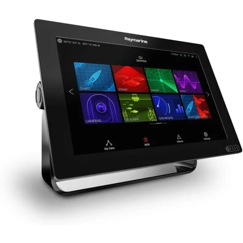 Raymarine Axiom 12 RV Chartplotter Combo, 12 in Touchscreen, RV-100 Transom Mount Transducer, RealVision 3D Sonar