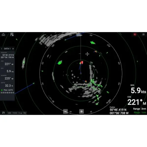 Raymarine Quantum 2 Q24D Radar Dome, 18 in, Doppler, CHIRP, Wi-Fi, Ethernet, Black Radome, No Cables