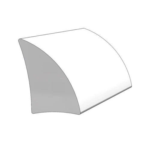 TACO Marine Rigid Vinyl Spray Rail, 2-1/8 in x 1-1/2 in, 18 ft, Arctic White
