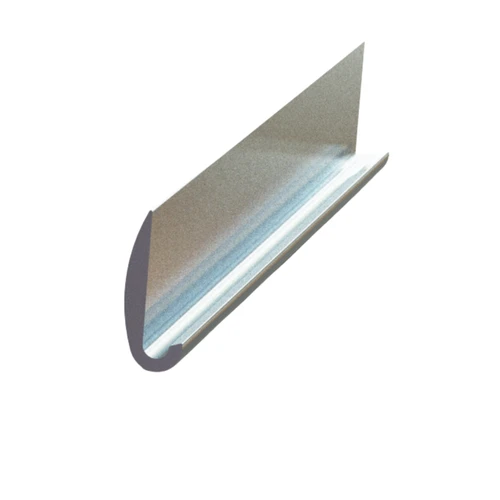TACO Marine Aluminum Overlap Rub Rail, 3/4 in x 3/8 in, 12 ft, Polished Clear Anodized, Drilled for #8 Screws